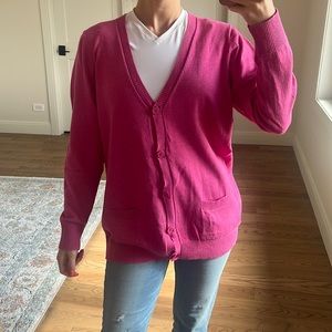 L.L. Bean pink cardigan size XL